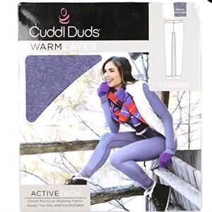 Cuddl Duds Warm Layer Active Tech Base Layer Set Indigo Heather M